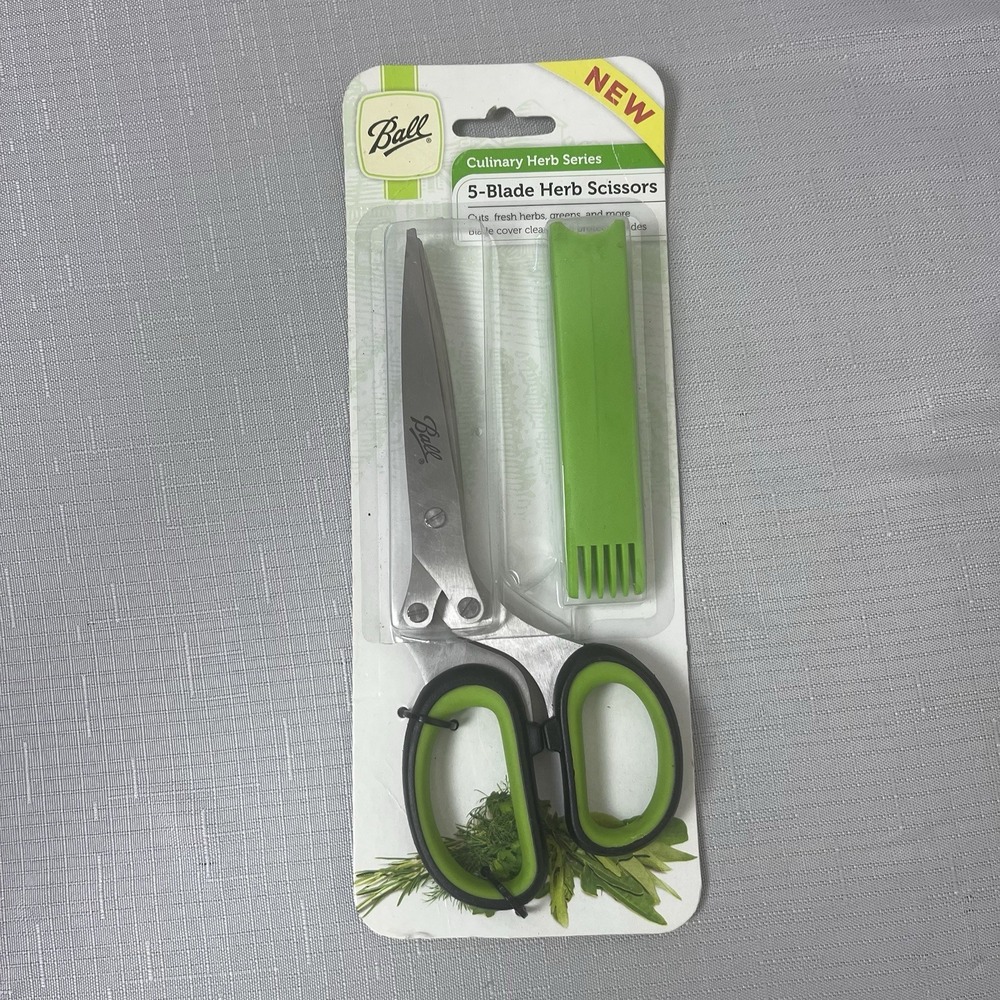 Ball NWT 5-Blade Herb Scissors OS Green Food Prep Farmhouse Canning Homestead